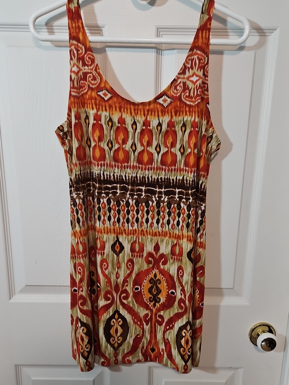 Orange Patterned Thank Top